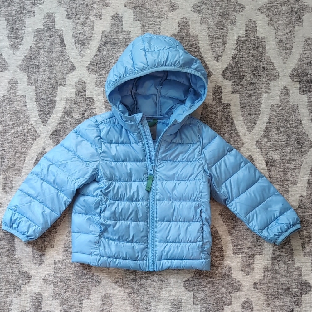 Primary Kids lightweight puffer jacket- Cornflower Size 18-24 Months